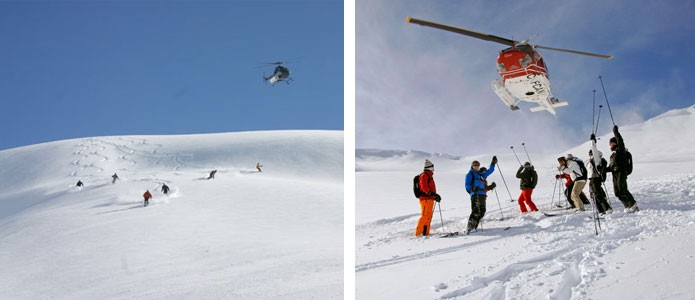 Heli-skiing