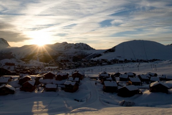 Alpe d'huez at dusk