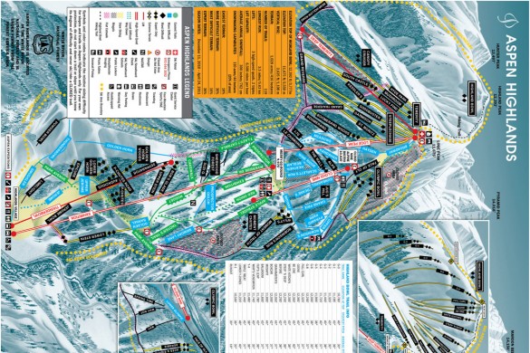 Aspen Highlands Piste Map