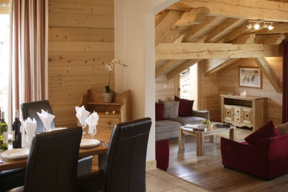 Chalet Estrella lounge from dining room, Courchevel