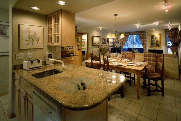 Condo Mountain Haus kitchen, Vail