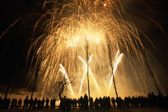 Courchevel fireworks, France