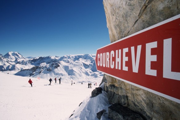 Courchevel sign, France