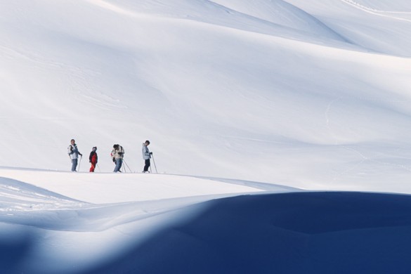 Courchevel skiing, France