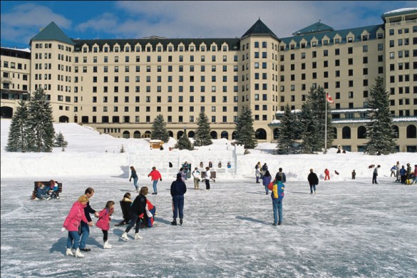 Fairmont Chateau, ice rink, Lake Louise