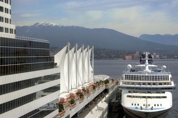 Hotel Fairmont Waterfront harbour view, Vancouver, Canada