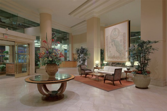 Hotel Fairmont Waterfront lobby, Vancouver, Canada