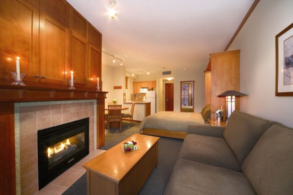 Hotel Pan Pacificf fireplace, Whistler