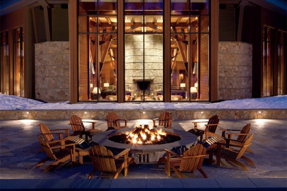 Ritz Carlton Hotel firepit, Northstar ski holidays