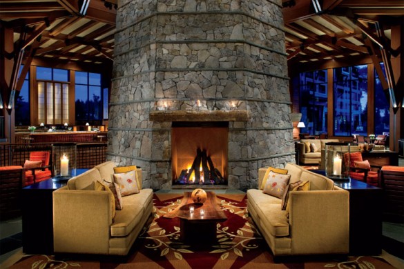 Ritz Carlton Hotel lobby, Northstar ski holidays