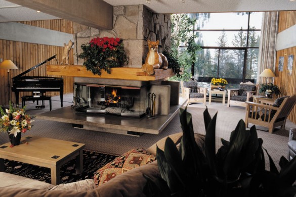 Hotel The Lodge at Snowbird lobby, Snowbird ski resort, USA