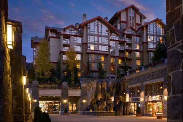 Hotel Westin Resort and Spa, ext night, Whistler