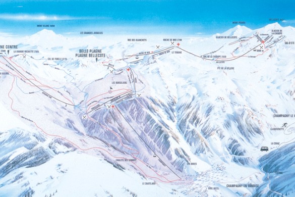 La Plagne Piste Map South