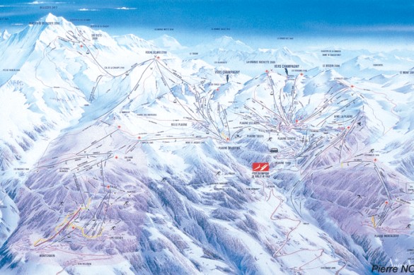 La Plagne Piste Map North