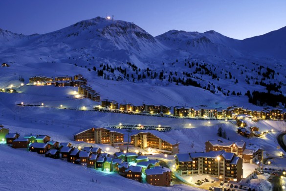 La PLagne, France, night time