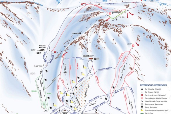 Las Lenas Piste Map
