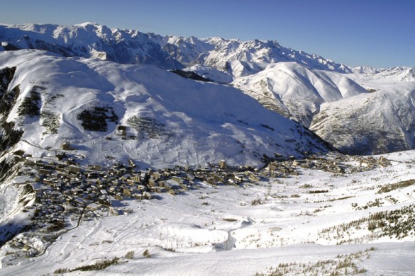 Les Duex Alpes, France, view from the mountain