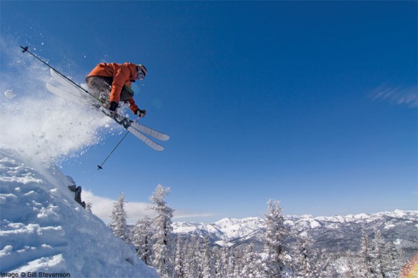Northstar ski resort drop in, USA