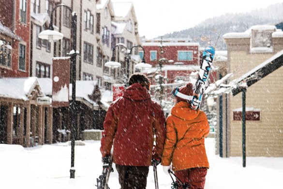 Park City USA, snowy walk home