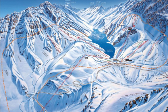 Portillo Piste Map