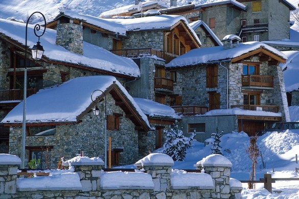 Val d'Isere, France, snowy town