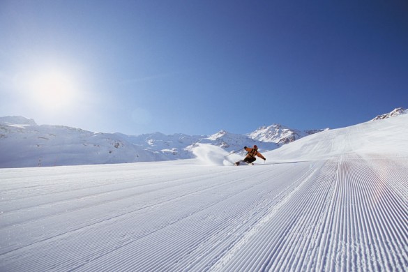 Val Thorens, France, fresh piste