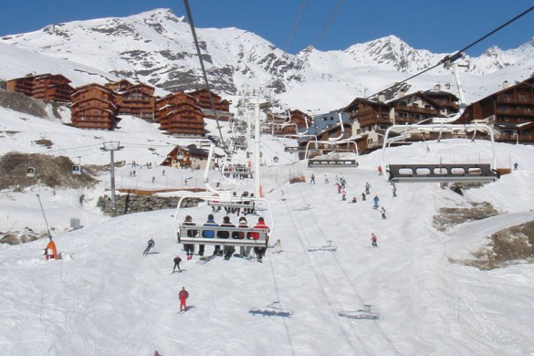 Val Throens, France, chair lift ride