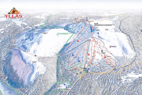 Yllas Piste Map