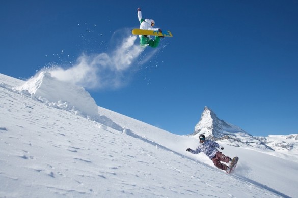 Zermatt snowboarding