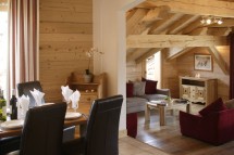 Chalet Estrella lounge from dining room, Courchevel