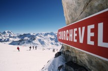 Courchevel sign, France