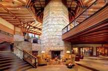 Ritz Carlton Hotel lobby stairs, Northstar ski holidays