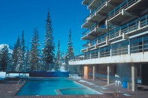 Hotel The Lodge at Snowbird pool, Snowbird ski resort, USA