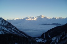 les Arcs, France, early morning sun