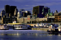 Montreal city, Canada, harbour boats
