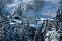 Vail, USA, snowy rooftops