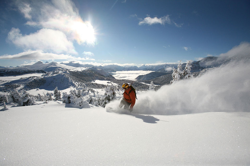 Sunshine Village Sidecountry Snowboarder