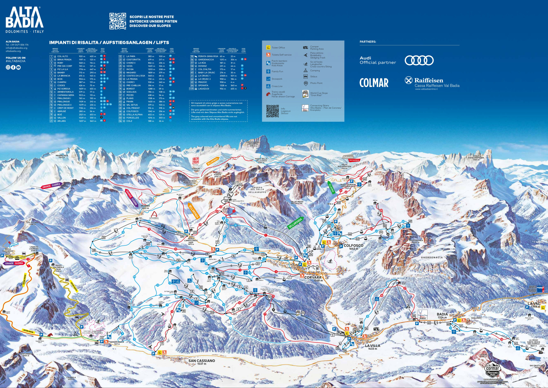 Alta Badia Piste Ski Map PDF [including Corvara + Colfosco] | Skiworld